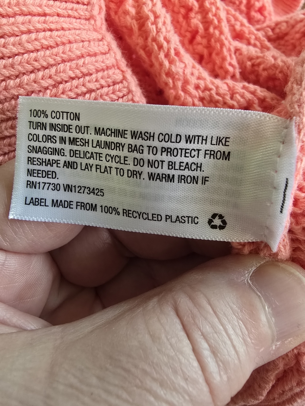 NWOT Universal Threads Bright Coral Women's Crochet Knit Crop Tank Top Size L - Picture 9 of 11